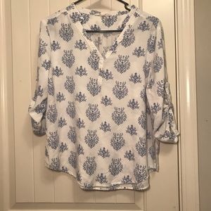 Fun2Fun 100% Rayon white and blue